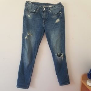 H&M Distressed Girlfriend Jeans